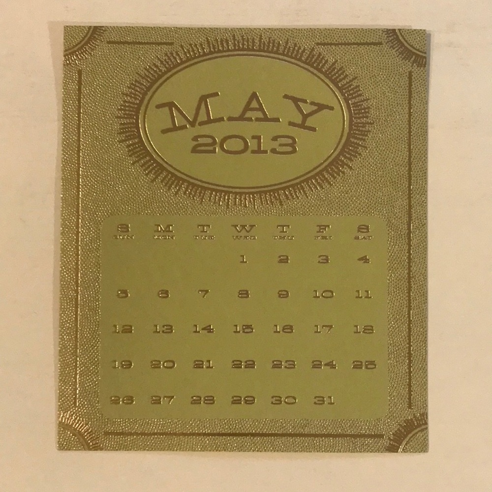 Paper Source 2013 Gold Foil Calendar - Picture 6 of 14